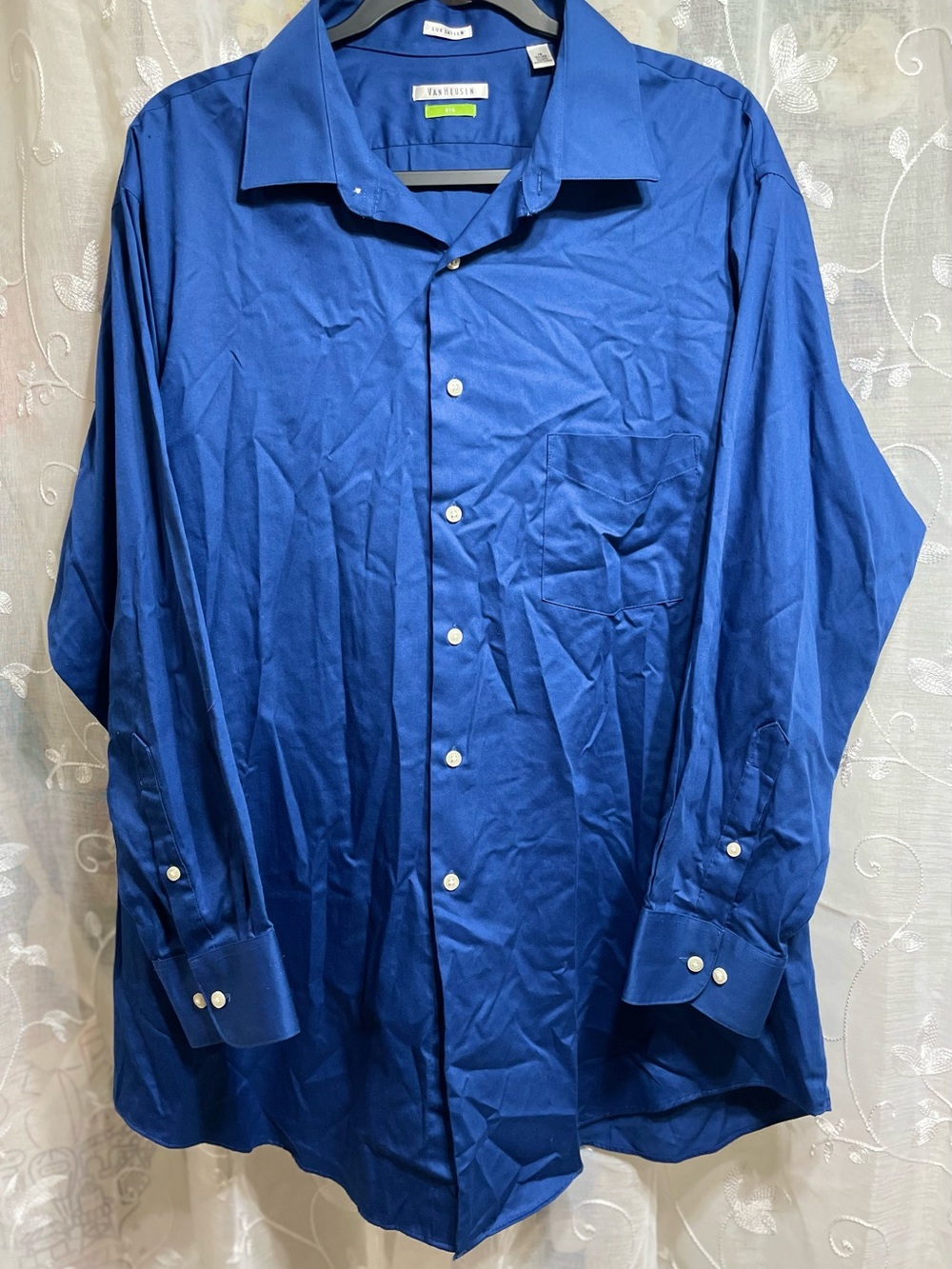 Van Heusen Men's Royal Blue Long Sleeve Dress Shirt XXL
